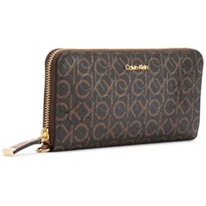 Calvin Klein Key Item Saffiano Continental Zip Around Wallet with Wristlet Strap