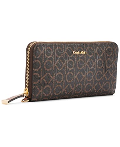 Calvin Klein Key Item Saffiano Continental Zip Around Wallet with Wristlet Strap