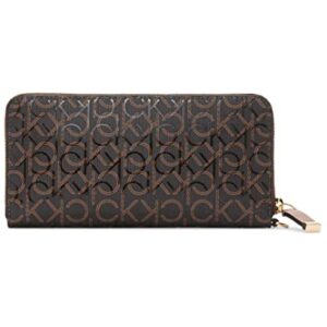 Calvin Klein Key Item Saffiano Continental Zip Around Wallet with Wristlet Strap