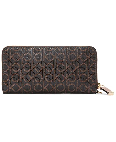 Calvin Klein Key Item Saffiano Continental Zip Around Wallet with Wristlet Strap