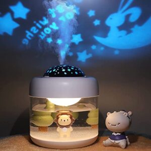 hmluesr baby cool mist humidifiers for bedroom quiet - 16.91 oz small humidifiers for home with night light & star projector for kids, babies, girls as best gift