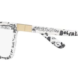 Dolce & Gabbana DG5076-3314 Eyeglass Frame TRANSPARENT GRAFFITI w/DEMO LENS 53mm