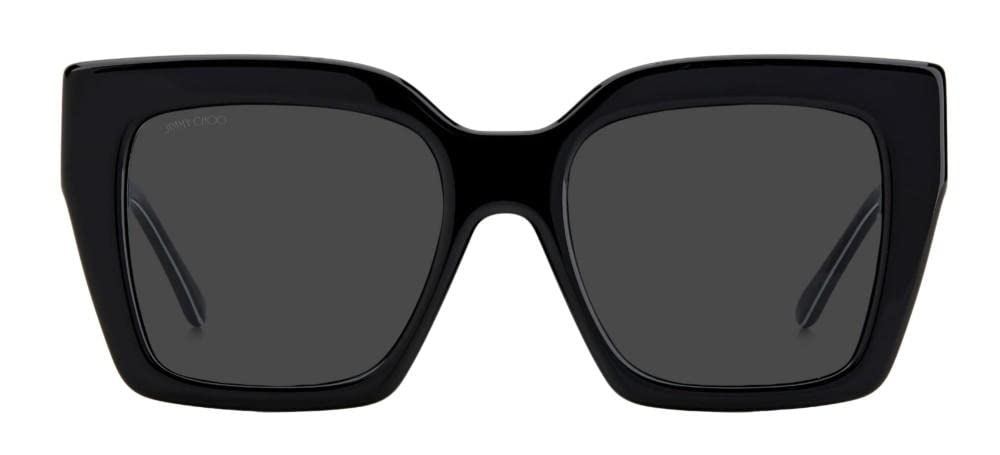 JIMMY CHOO Square Sunglasses Eleni/G 1EIIR Black/Tiger 53mm