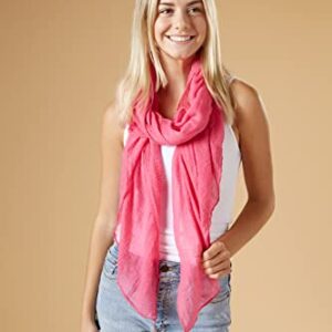 Hadley Wren Women's Lightweight Summer Insect Shield Scarf, Hot Pink, One Size