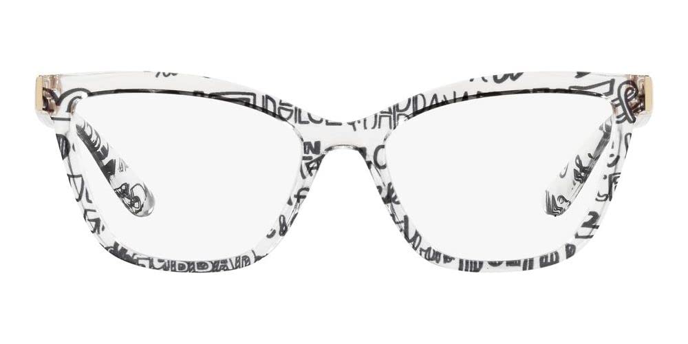 Dolce & Gabbana DG5076-3314 Eyeglass Frame TRANSPARENT GRAFFITI w/DEMO LENS 53mm