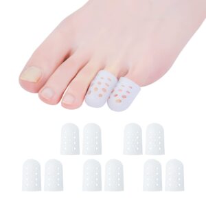 pinky toe protectors, beige little toe covers toe sleeves, protect toe by toe from rubbing, ingrown toenails, corns, blisters, hammer toes and other painful toe problems