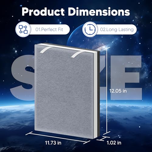 Vital 100 Replacement Filter for LEVOIT Vital 100 Air Purifier, Funmit 3-in-1 H13 True HEPA High-Efficiency Activated Carbon Filter, Compared to Part # Vital 100-RF, 2 Pack