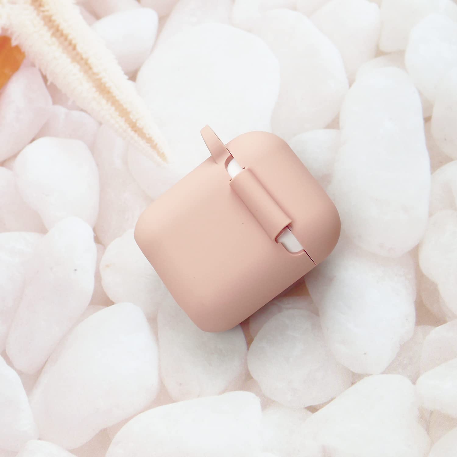 Wonhibo for Airpod Case, Cute Kawaii Cover for Airpods 1 and 2 Generation with Keychain (Strawberry)