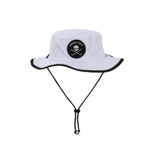 SHANKITGOLF Golf Bucket Hat Skull and Crossbones Adjustable Sun Hat White