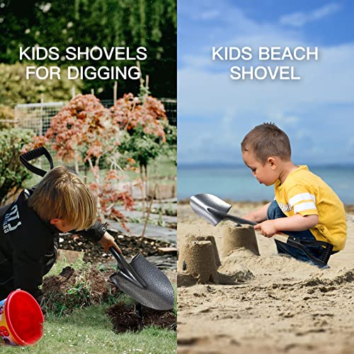 KOLEIYA Small Shovel,Short Handle Shovel,Overall Length 28 Inches,Kids Shovels for Digging,Shovels for Gardening,Metal Sand Shovel, Metal + Wooden