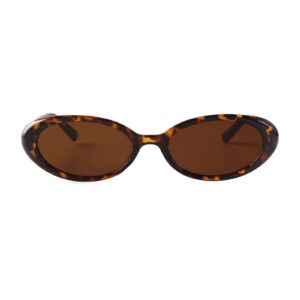 JUDOO Tiny Small 90s Oval Sunglasses for Women Men Retro Tinted Glasses