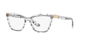 dolce & gabbana dg5076-3314 eyeglass frame transparent graffiti w/demo lens 53mm