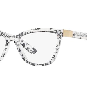 Dolce & Gabbana DG5076-3314 Eyeglass Frame TRANSPARENT GRAFFITI w/DEMO LENS 53mm