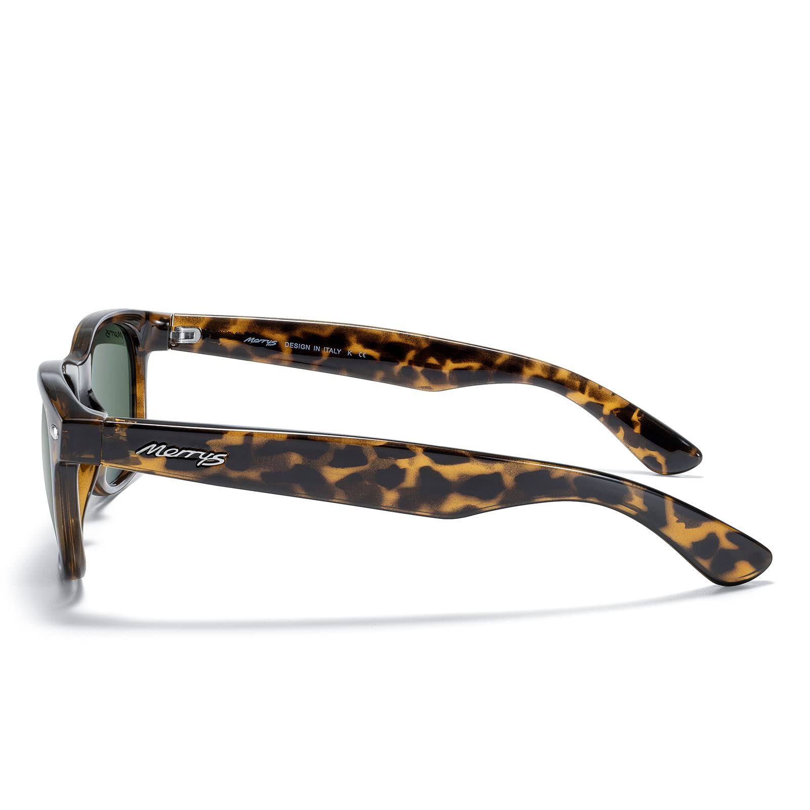 MERRY'S Polarized Unisex Shades Sunglasses for Men and Women Vintage Polarized Sun Glasses Mirror Lens (Leopard Frame/G15 Lens, 55)