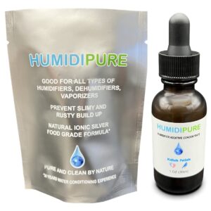 HUMIDIPURE Natural Food Grade Concentrate. 200 day+ Humidifier Treatment Additive*. Prevent Slimy, Crusty and Rusty Buildup. Keep Water Clean and Odor Free