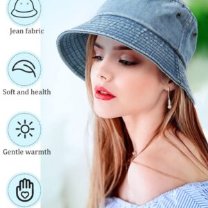 Geyoga 8 Pack Cotton Bucket Hat Foldable Packable Fishing Hat Beach Cap for Kids Teen Girls Women Men (Elegant Colors)