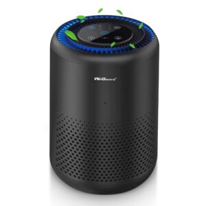 weguard k300 air purifiers for home large room up to 1076ft², h13 true hepa air filter cleaner, odor eliminator, remove smoke dust pollen pet dander, night light(available for california)