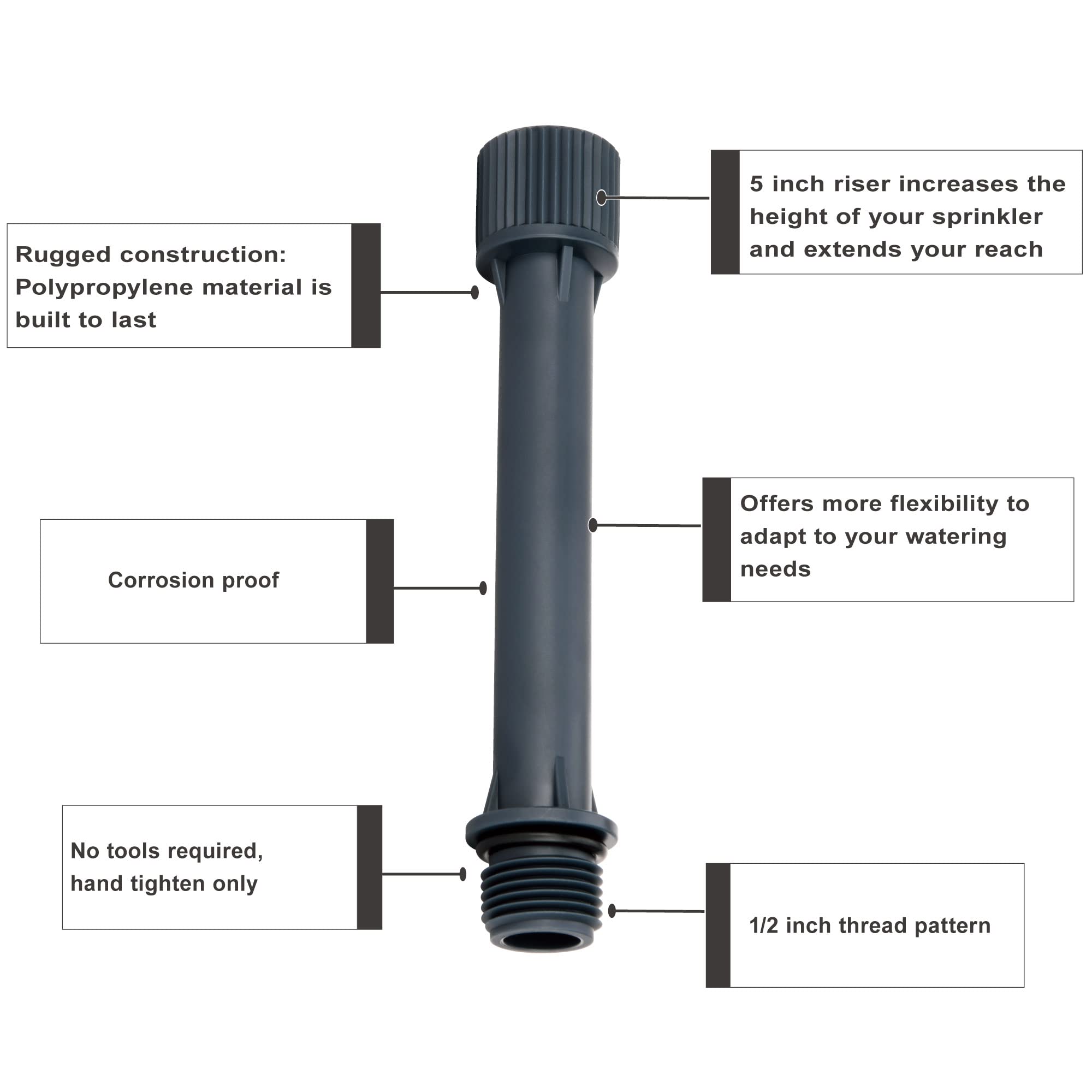 Eden 99999 Sprinkler Extensions 5 inches, 10 pc Set