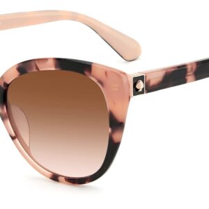 Kate Spade New York Women's Amberlee/S Cat Eye Sunglasses, Pink Havana/Brown Pink Gradient, 55mm, 20mm