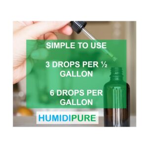 HUMIDIPURE Natural Food Grade Concentrate. 200 day+ Humidifier Treatment Additive*. Prevent Slimy, Crusty and Rusty Buildup. Keep Water Clean and Odor Free