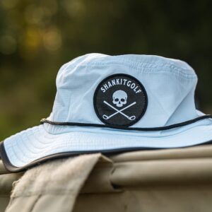 SHANKITGOLF Golf Bucket Hat Skull and Crossbones Adjustable Sun Hat White