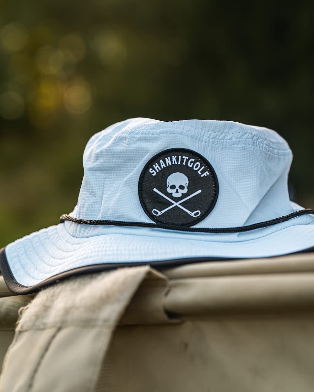 SHANKITGOLF Golf Bucket Hat Skull and Crossbones Adjustable Sun Hat White