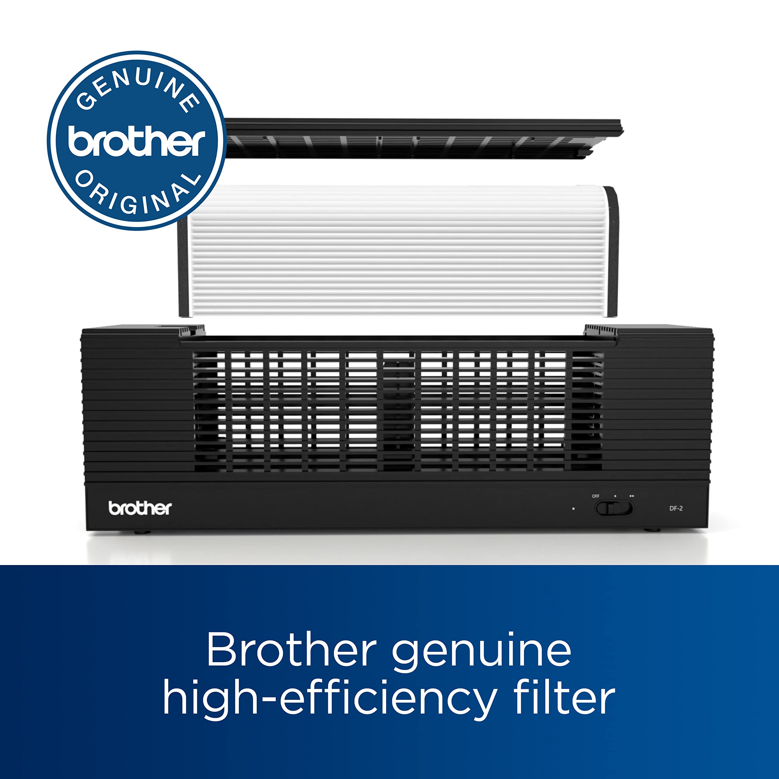 Brother AirSure DF-2 Dynamic Filtration Tabletop and Portable Air Purifier, Aids in Capturing Foreign Particles, Face, Close Contact Situations, Black