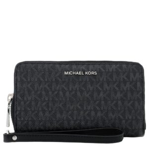 michael kors jet set large flat multifunction phone case black one size