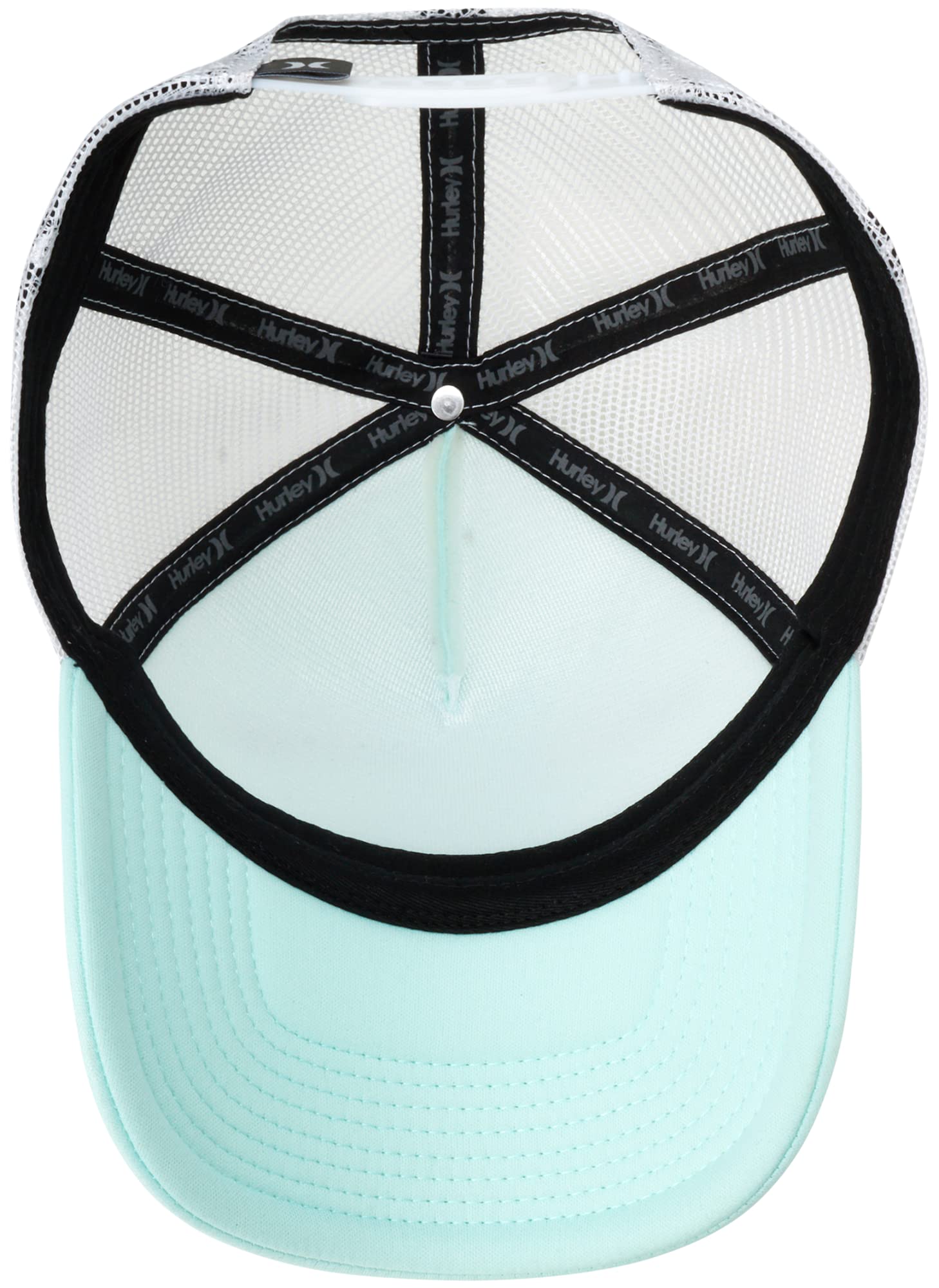 Hurley Women's Baseball Cap - Icon Snap-Back Trucker Hat, Size One Size, Jade Aura