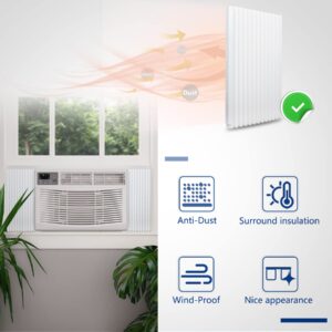 Wintcomfort Window Air Conditioner Side Panel Insulated Foam Kit, All Season Protection Side Panels for Window AC, 17" x 9" x 7/8", White