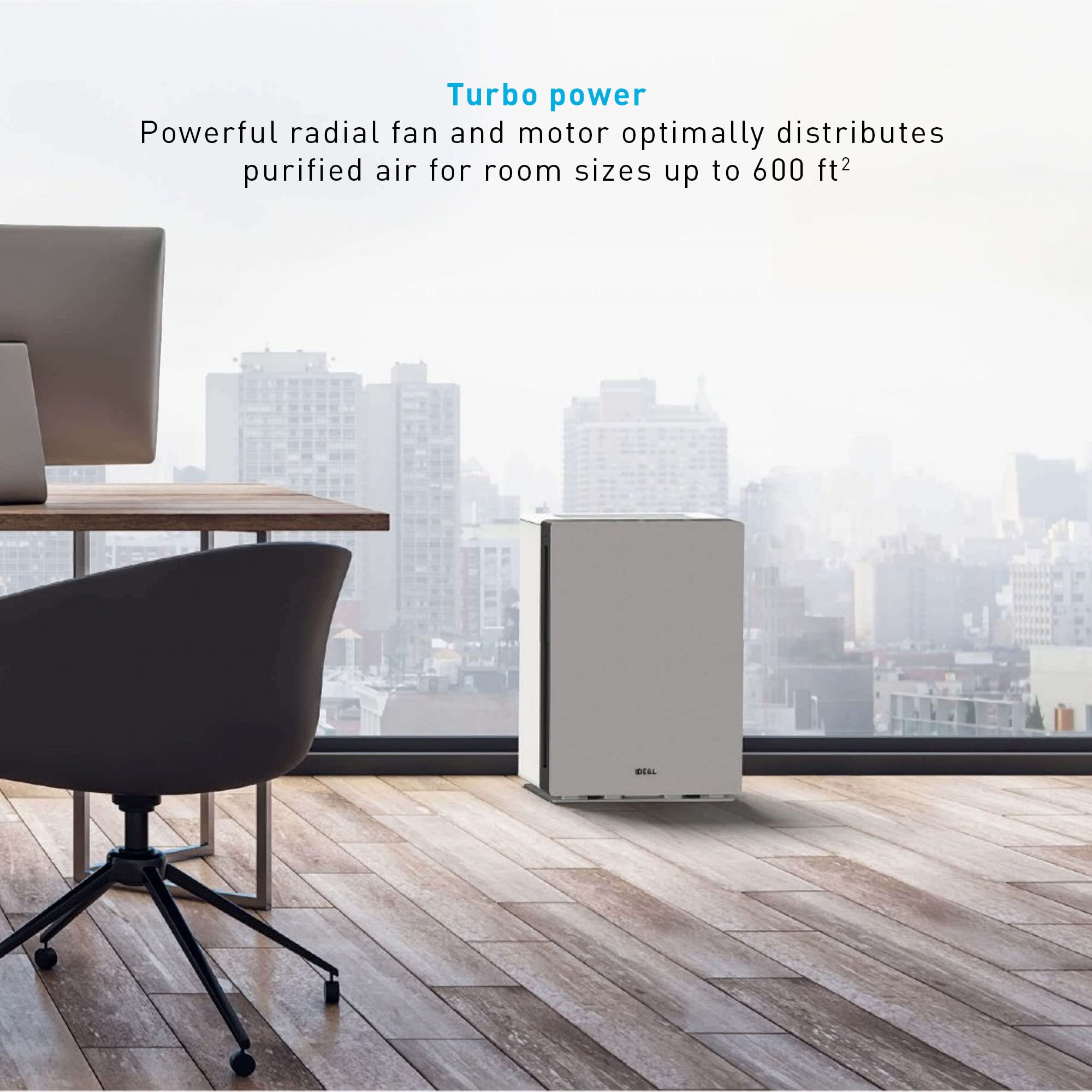 IDEAL Health German-Made, AP60 PRO Air Purifier, True HEPA Filter, Activated Carbon, Cleans up to 600 sq. ft., Ultra Quiet, Remote Control, Airborne Debris, Dust, Odors