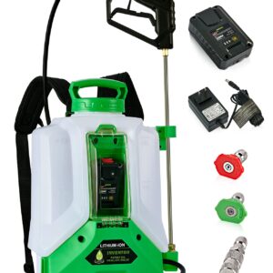 ALIENTABI Backpack Sprayer 4 Gallon, 2.6Ah- Lithium Battery Powered for Weeding, Spraying, Cleaning