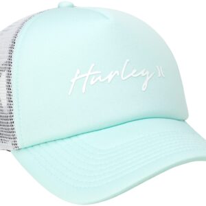 Hurley Women's Baseball Cap - Icon Snap-Back Trucker Hat, Size One Size, Jade Aura