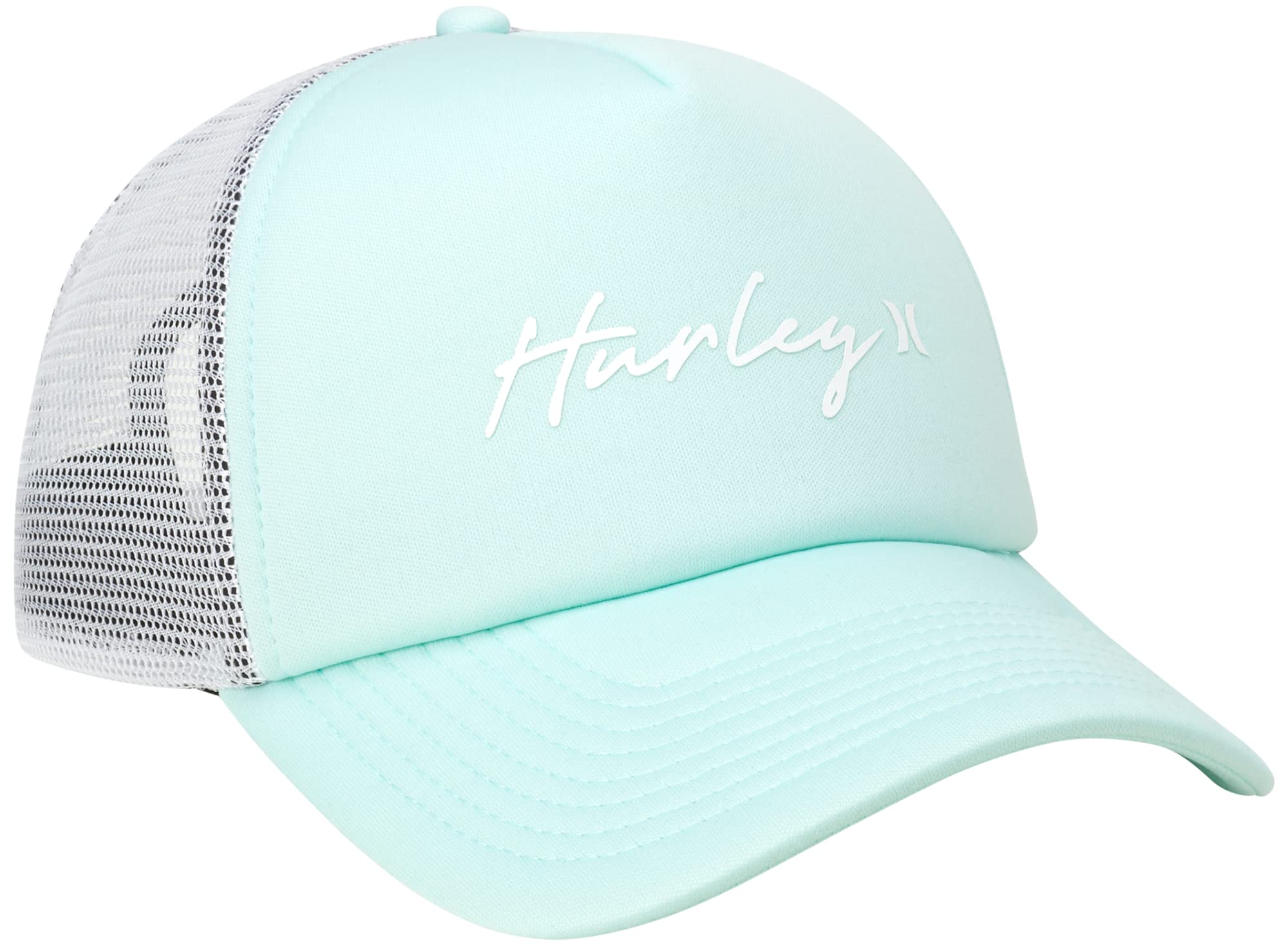 Hurley Women's Baseball Cap - Icon Snap-Back Trucker Hat, Size One Size, Jade Aura