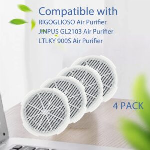 Ontheone True HEAP Filter Replacement Compatible with Frida Baby 3-in-1, RIGOGLIOSO and JINPUS GL2103 and LTLKY 900S, 2 in 1 True HEPA Filters and Activated Carbon Filters (4 Pack)