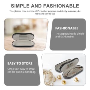 Healifty Double Glasses Case PU Leather Glasses Box Glasses Organizer Eyeglass Case Sunglasses Holder Double Eyeglass Case Double Use Glasses Box Portable Eyeglass Case Glasses Case (Black)