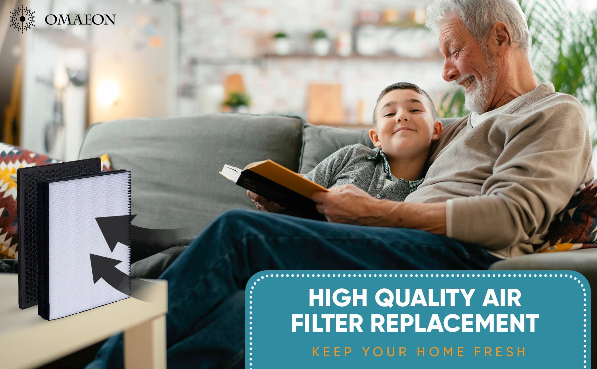 FY2422 NanoProtect Hepa and FY2420 Carbon Filters Replacement set for Philips AC2889, AC2882, AC2887, AC2880, 2000, 2000i Series Air Purifiers and AC3829, AC3821 Air Humidifiers (2 Pcs)