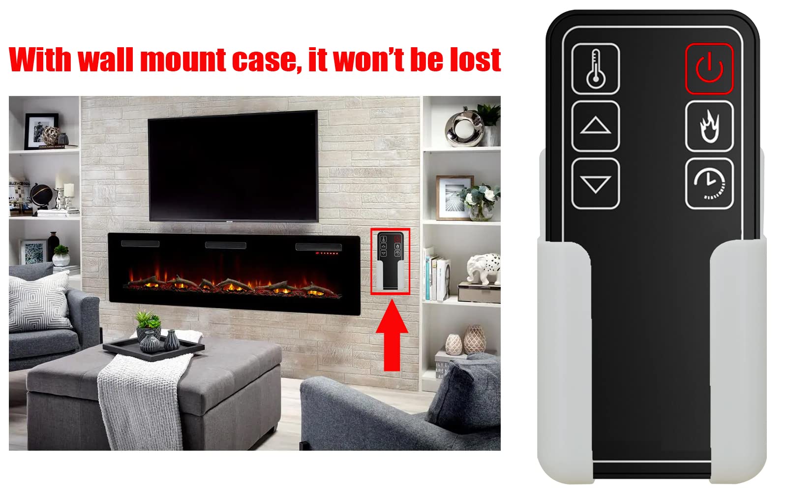 Replacement for Furrion Electric Fireplace Remote Control Model Listed in Description