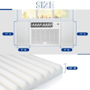 Wintcomfort Window Air Conditioner Side Panel Insulated Foam Kit, All Season Protection Side Panels for Window AC, 17" x 9" x 7/8", White