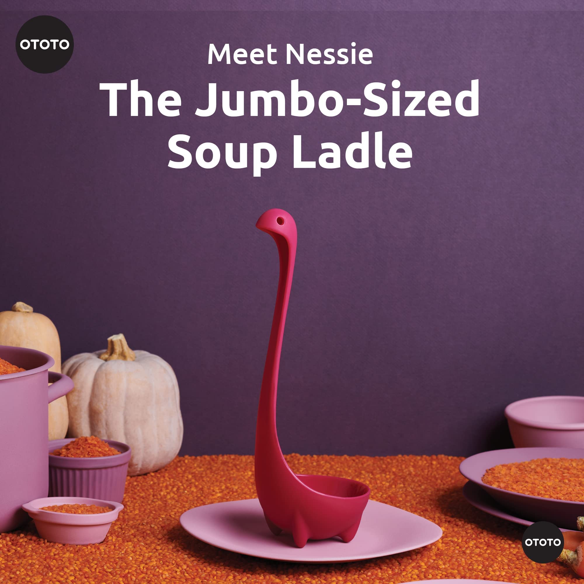 The Original Nessie Ladle by OTOTO - Soup Ladle, Cute Gifts, Funny Kitchen Gadgets, Loch Ness design, Cooking Gifts for Mom - Cute and Practical Kitchen Utensils - Unique Gifts for Women, Mothers Day