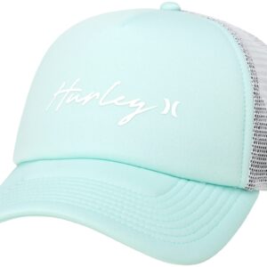 Hurley Women's Baseball Cap - Icon Snap-Back Trucker Hat, Size One Size, Jade Aura