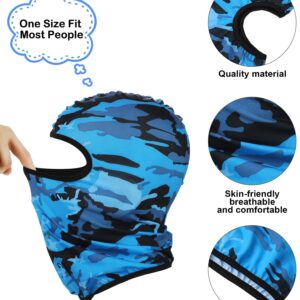 12 Pieces Sun Protection Balaclava Full Face Cover Sun UV Protection Face Protective Cover for Outdoor Sports (Camouflage Color,Camouflage Style)