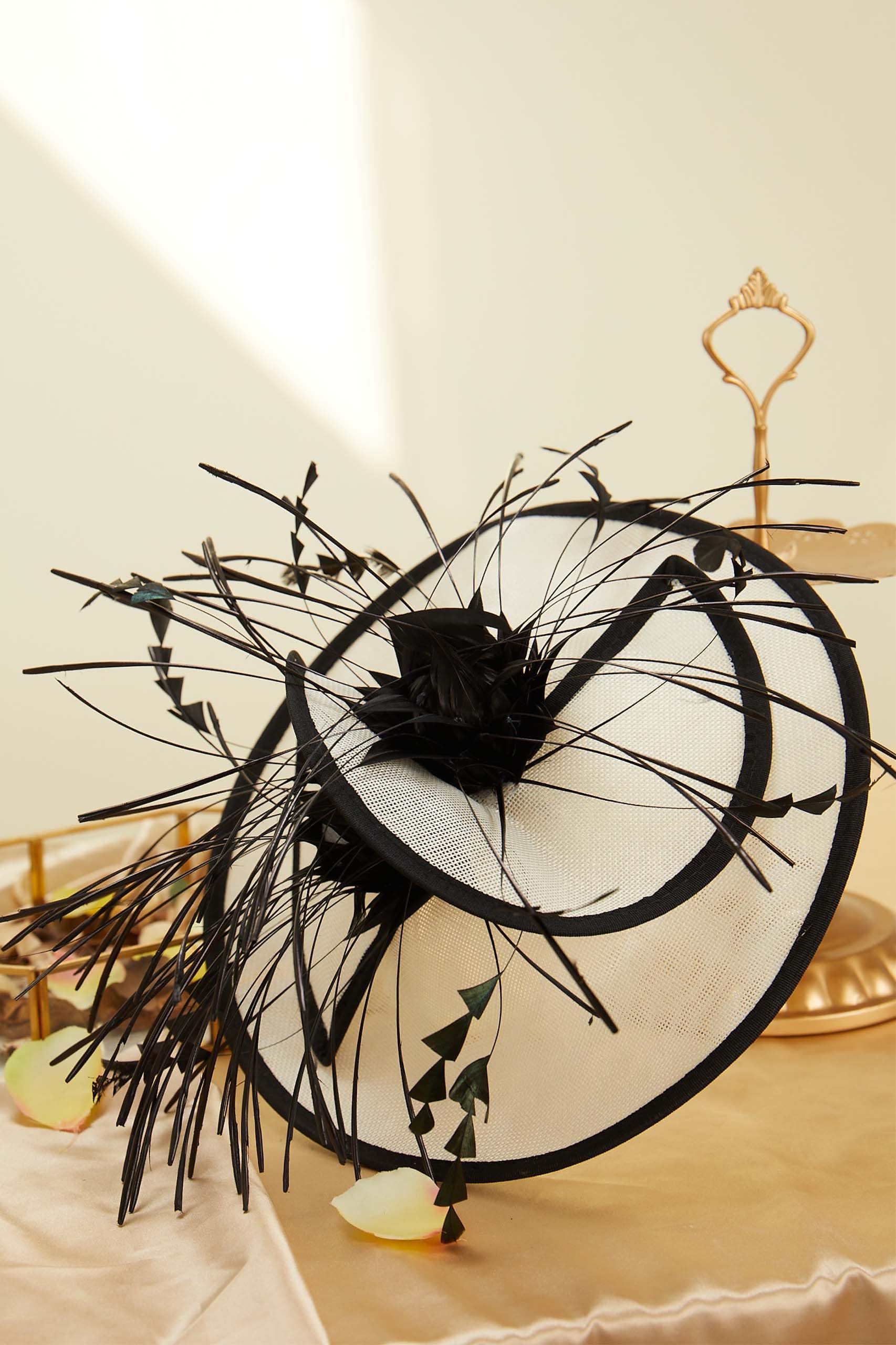 BABEYOND Fascinator Hat Feather Fascinators Hair Clip Kentucky Tea Party Derby Hat Fascinator for Bridal Wedding Party