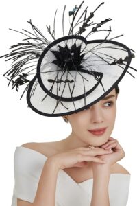 babeyond fascinator hat feather fascinators hair clip kentucky tea party derby hat fascinator for bridal wedding party