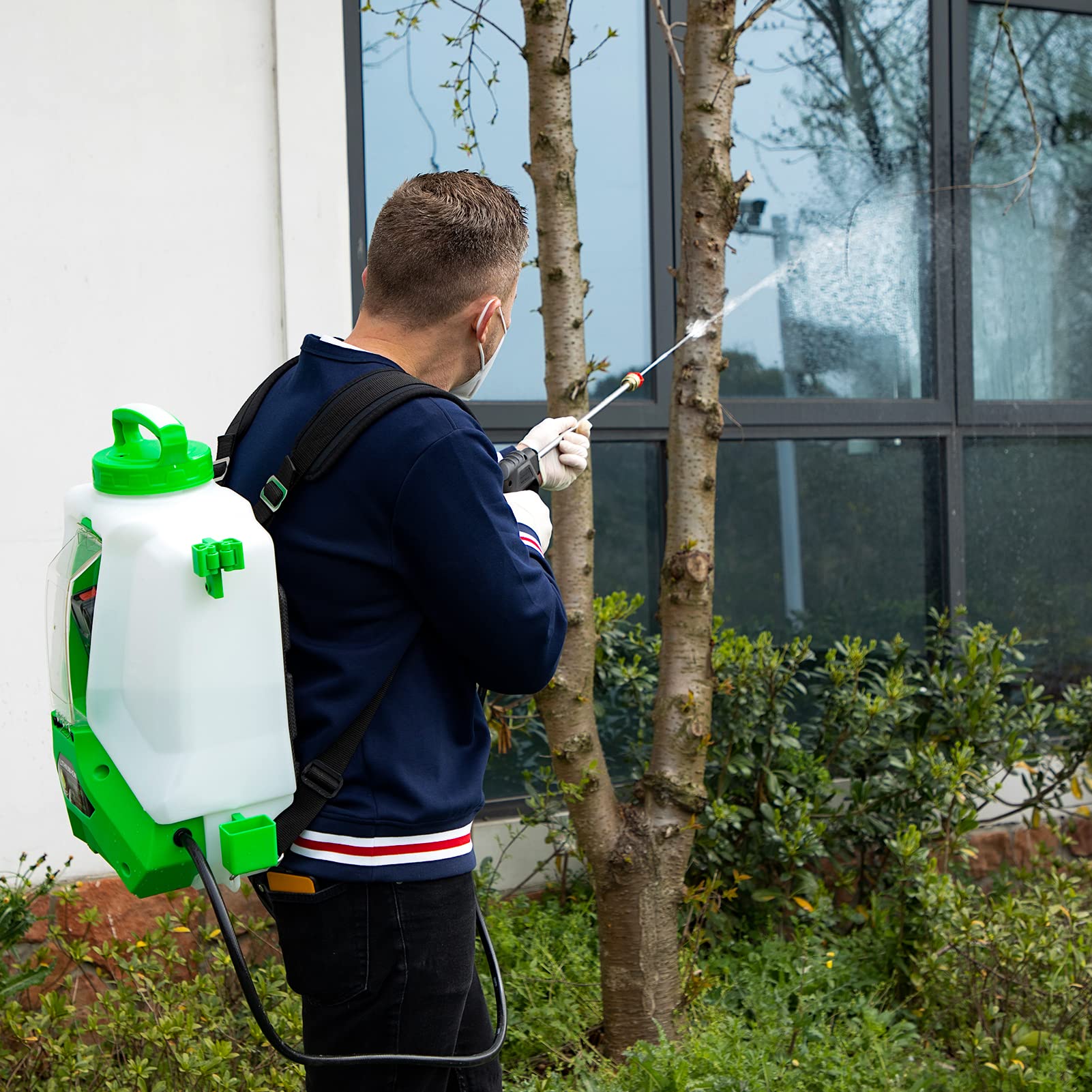 ALIENTABI Backpack Sprayer 4 Gallon, 2.6Ah- Lithium Battery Powered for Weeding, Spraying, Cleaning