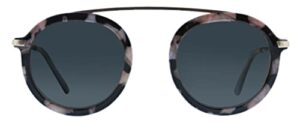 peepers by peeperspecs women's on holiday sun round polarized sunglasses-no correction, black marble, 47 mm + 0