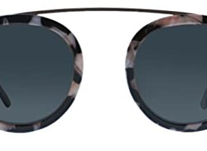 Peepers by PeeperSpecs Women's On Holiday Sun Round Polarized Sunglasses-No Correction, Black Marble, 47 mm + 0