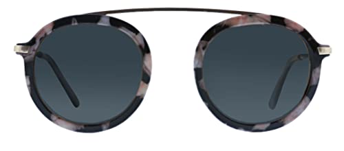 Peepers by PeeperSpecs Women's On Holiday Sun Round Polarized Sunglasses-No Correction, Black Marble, 47 mm + 0