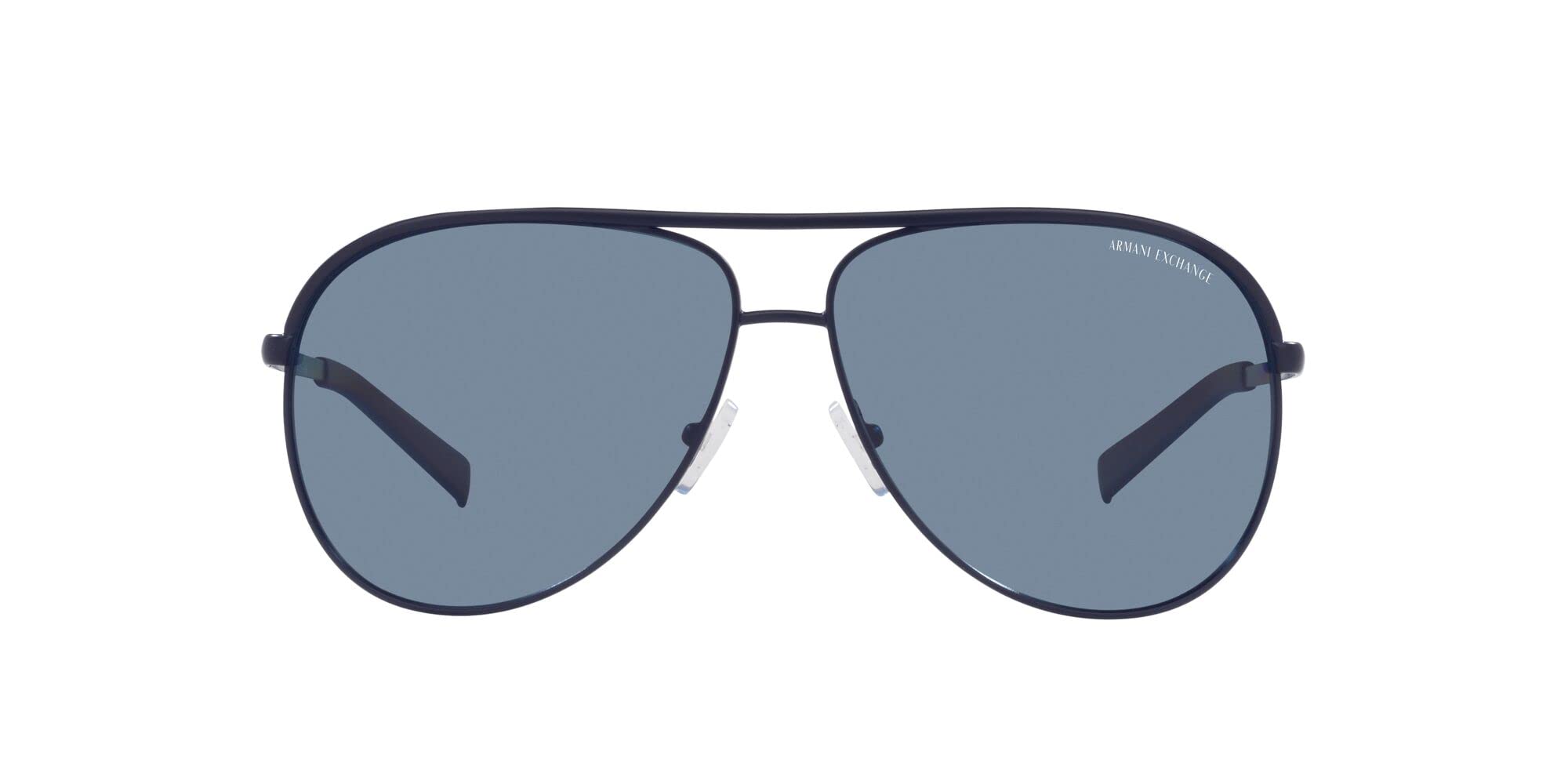 A|X Armani Exchange AX2002 Pilot Sunglasses, Dark Blue Polarized, 61 mm