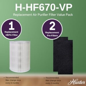 Hunter Fan H-HF670-VP Replacement Value Pack for HP670 Tower Purifier